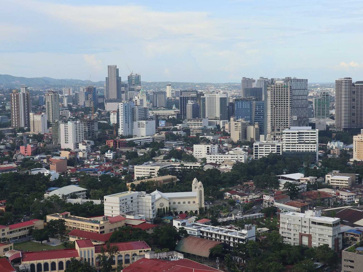 View over Cebu City with the Cebu Business Park and IT Park high-rises in the distance