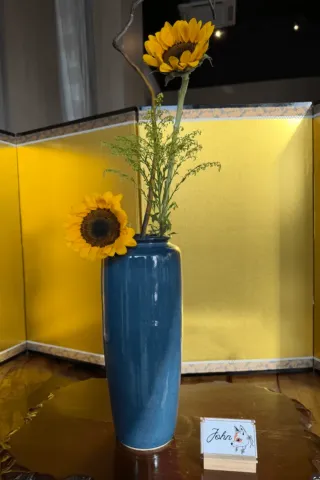 Ikebana arrangement made in a lesson