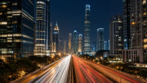 Illustrative image — Night light trails