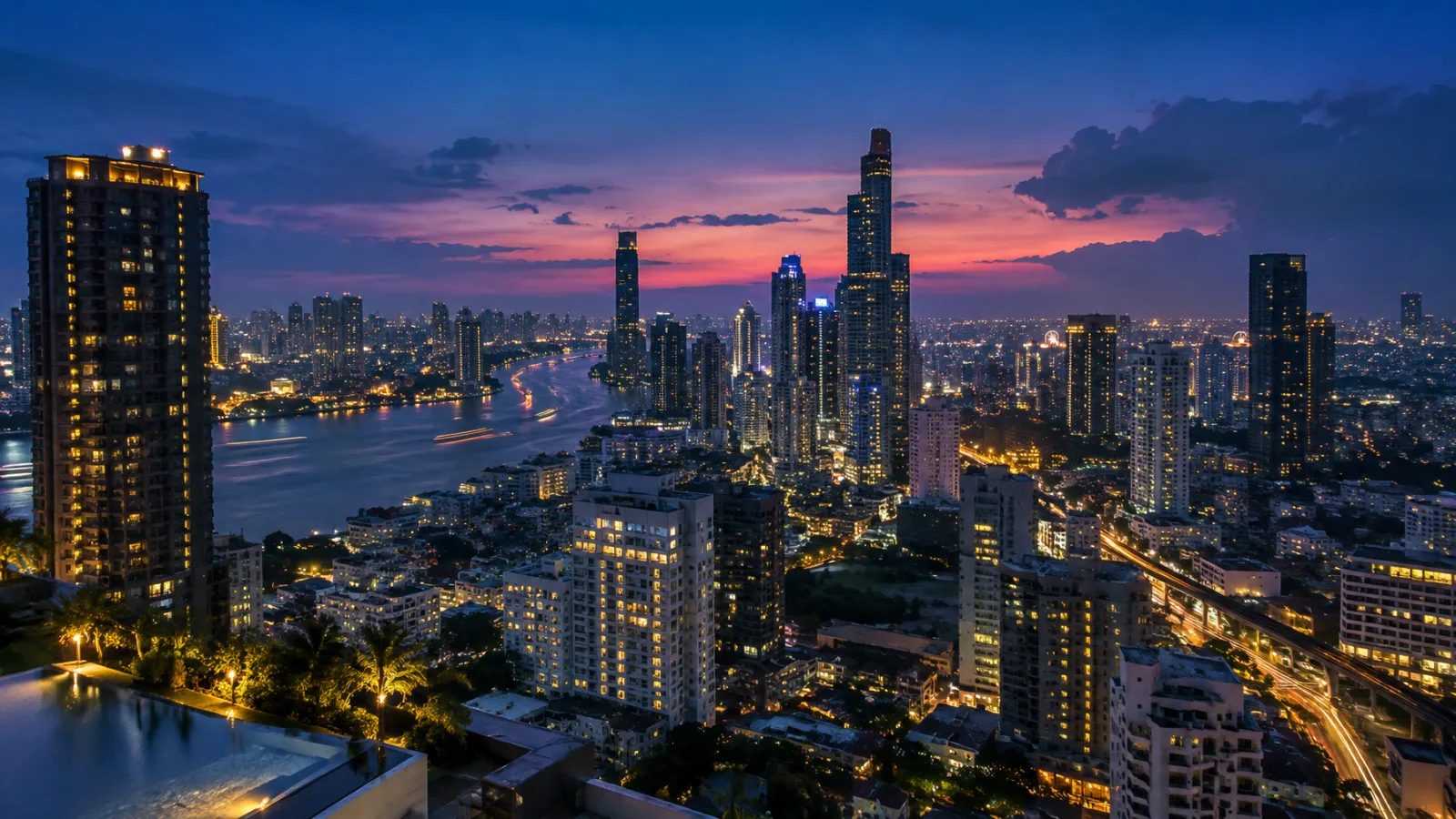 Illustrative AI image for Panorama / bracketed blend: Manual exposure, focus and white balance; shoot 3-shot AEB (−, 0, +) and blend in Lightroom/Photoshop.